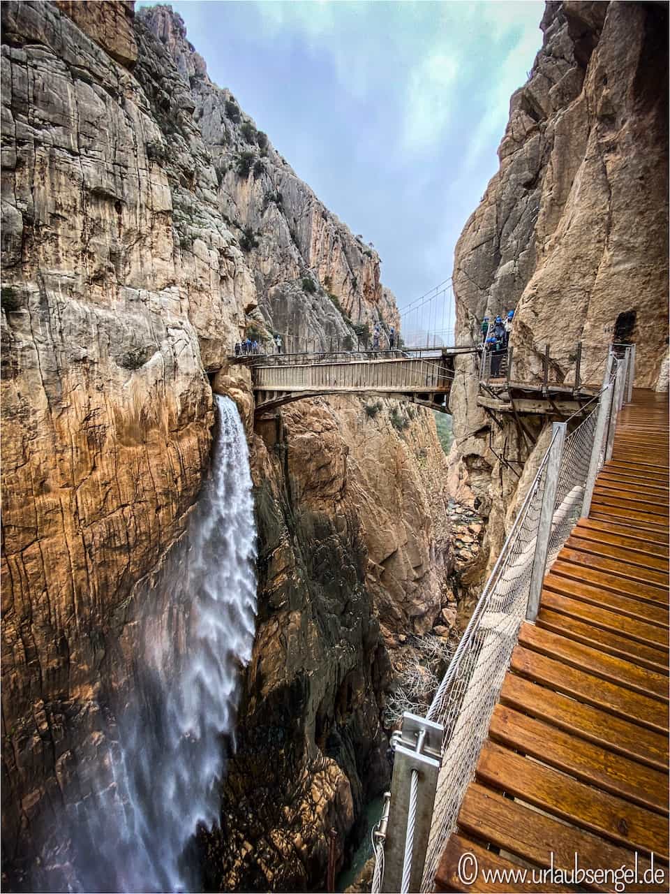 Caminito del Rey, Hängebrücke & Wasserfall