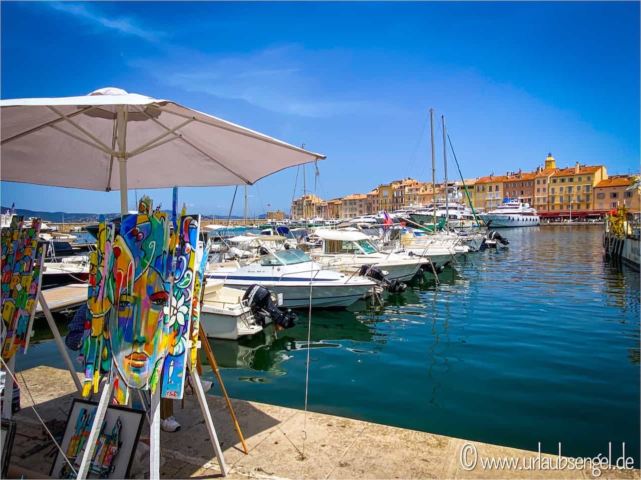 Maler im Hafen von Saint Tropez