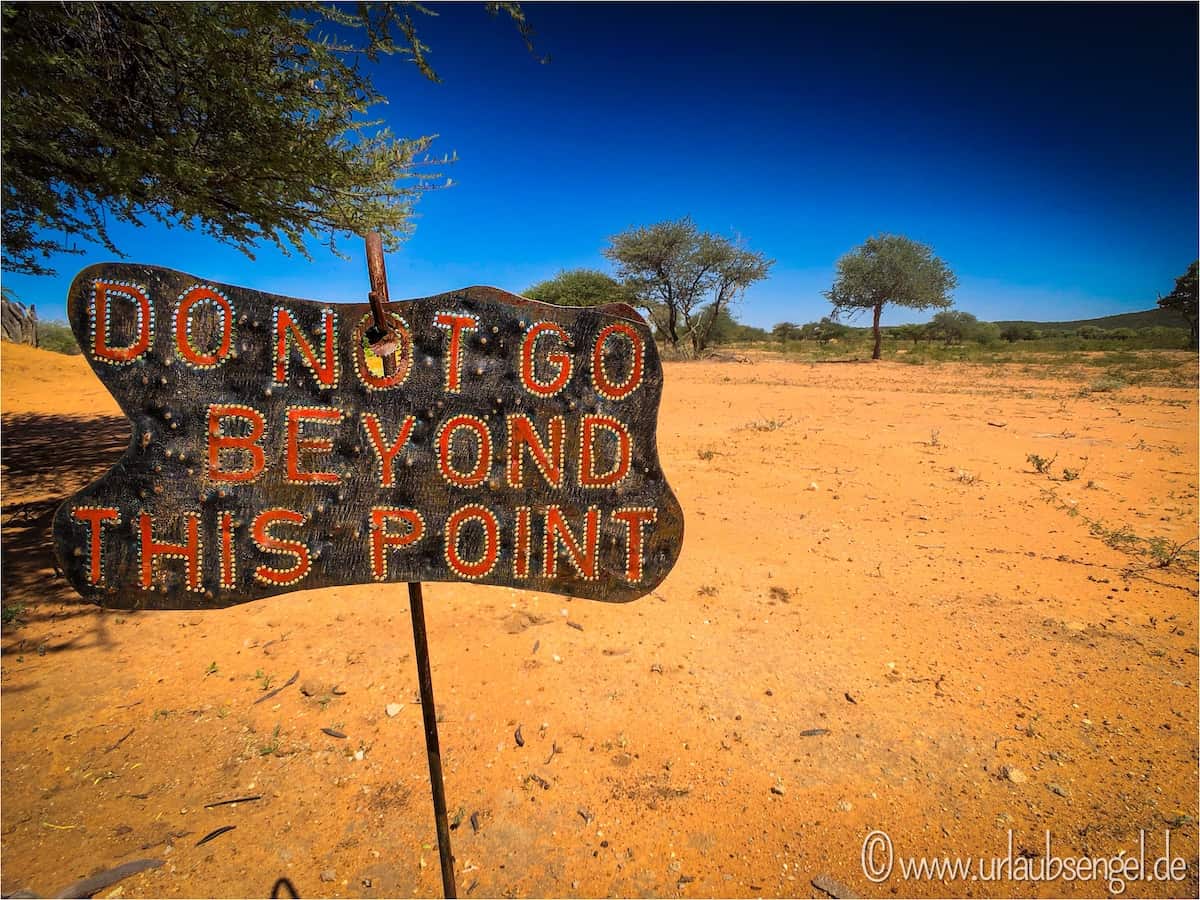 Schild in Okonjima