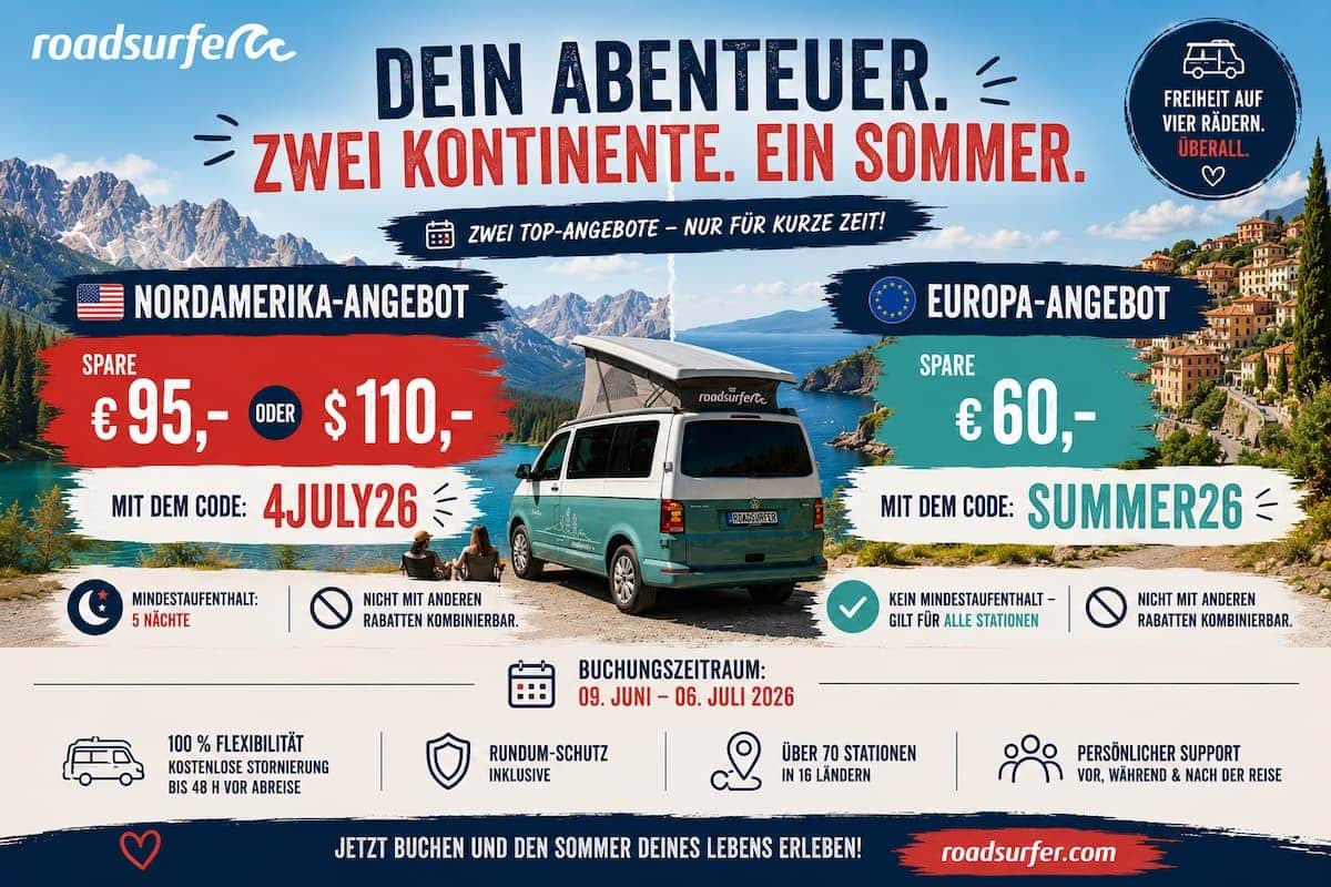 roadsurfer rabatt, Gutscheincode